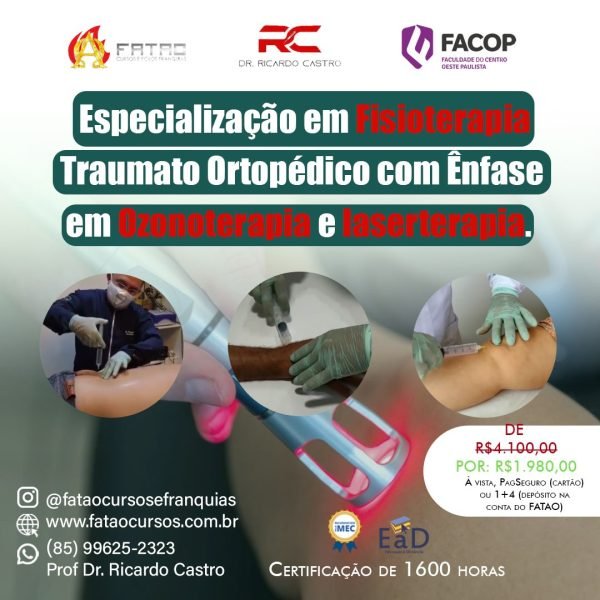 Especialização em Fisioterapia Traumato Ortopédico com ênfase em Ozonoterapia e Laserterapia