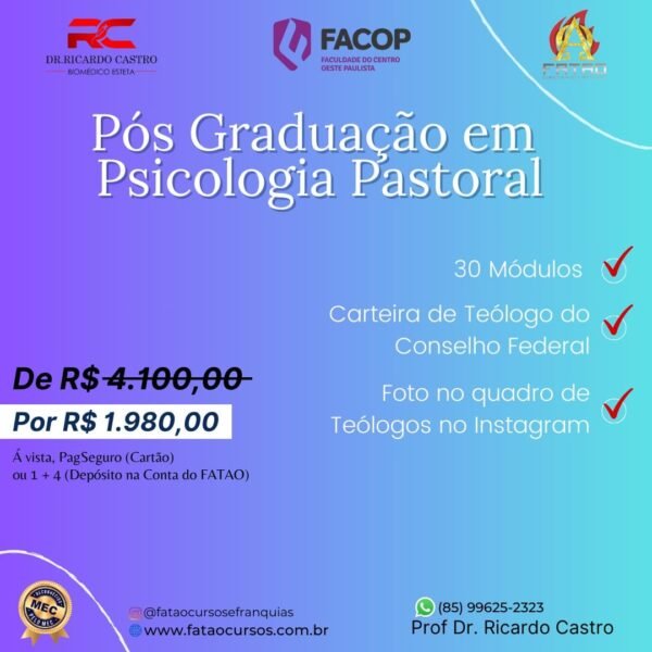 Pós Graduação em Psicologia Pastoral