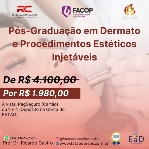 Pós-Graduação em Dermato e Procedimentos Estéticos Injetáveis