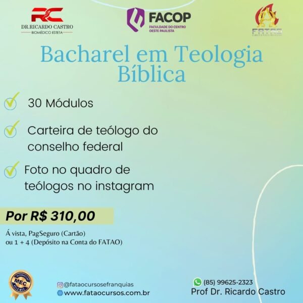 Bacharel em Teologia Bíblica